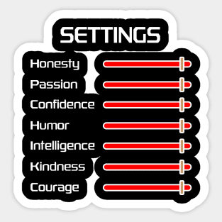 Settings Sticker